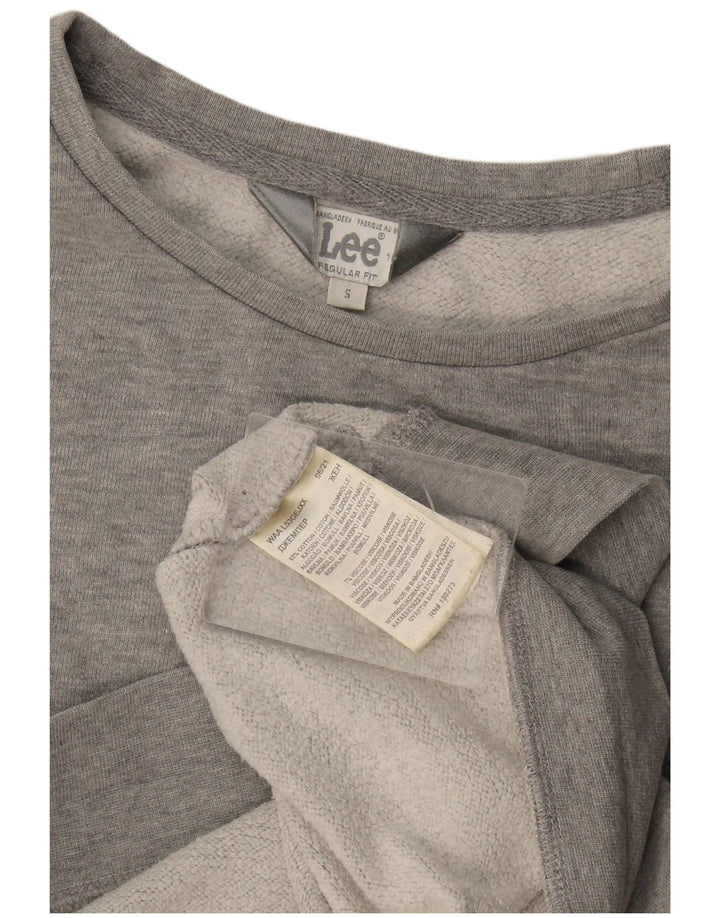 Lee Sweat-shirt surdimensionné coupe régulière pour femme UK 10 petit gris coton