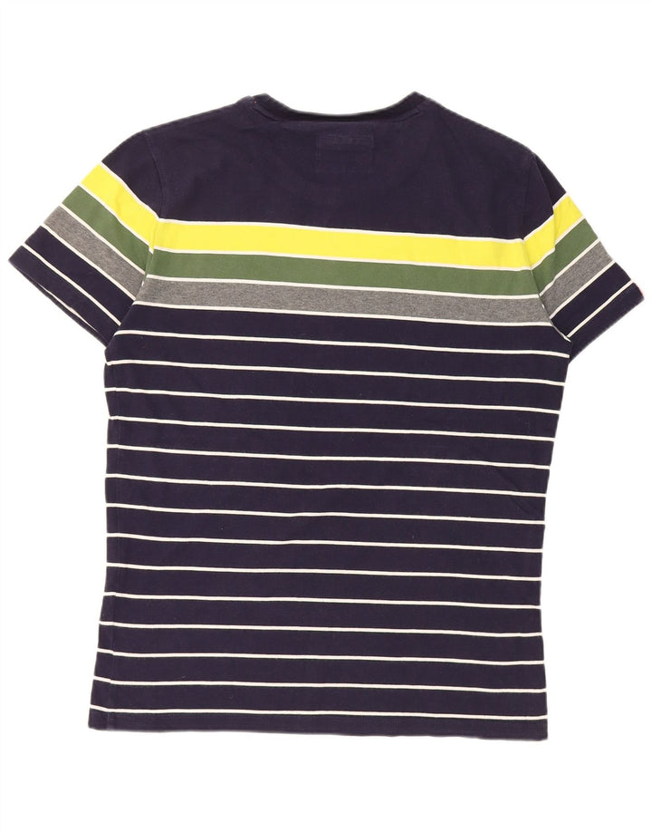 Superdry T-shirt en coton color block bleu marine moyen pour homme