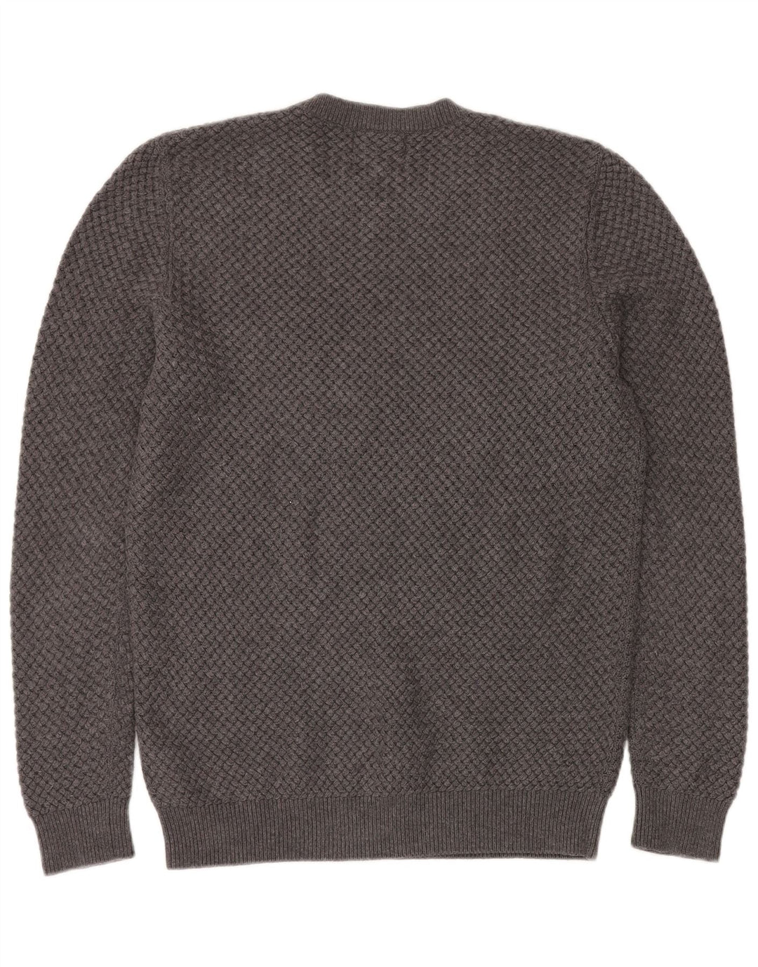 FARHI Pull Col Rond Homme Gris Moyen Coton