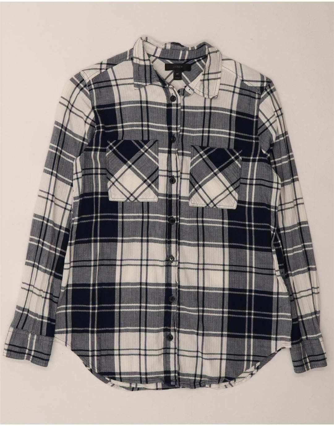J. CREW Womens Shirt US 0 XS Black Check Cotton Vintage J. Crew and Second-Hand J. Crew from Messina Hembry 