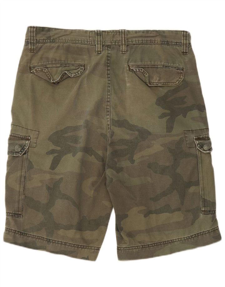 NAUTICA Short Cargo Homme W33 Coton Camouflage Vert Moyen