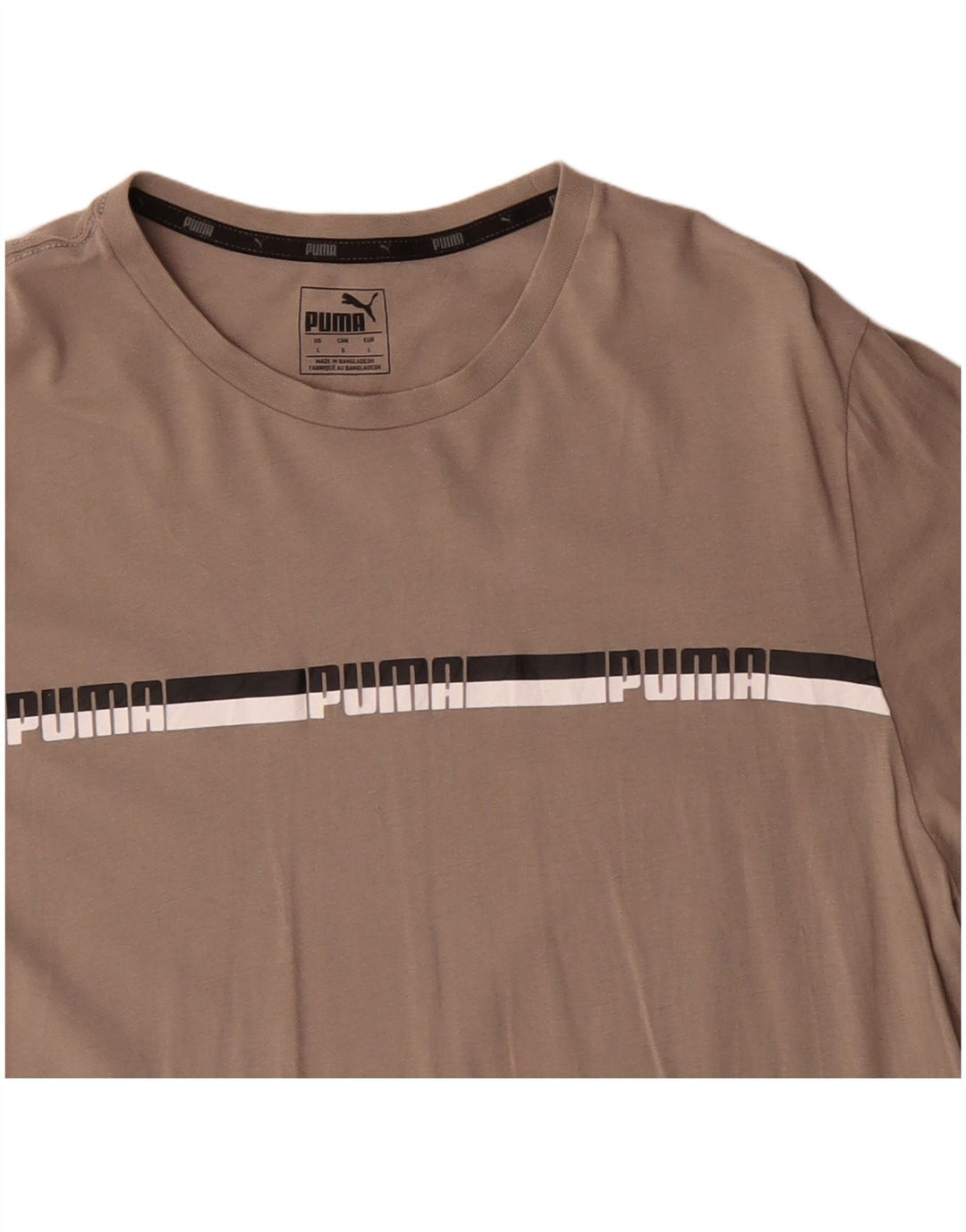 Puma T-shirt graphique pour hommes, grand coton beige