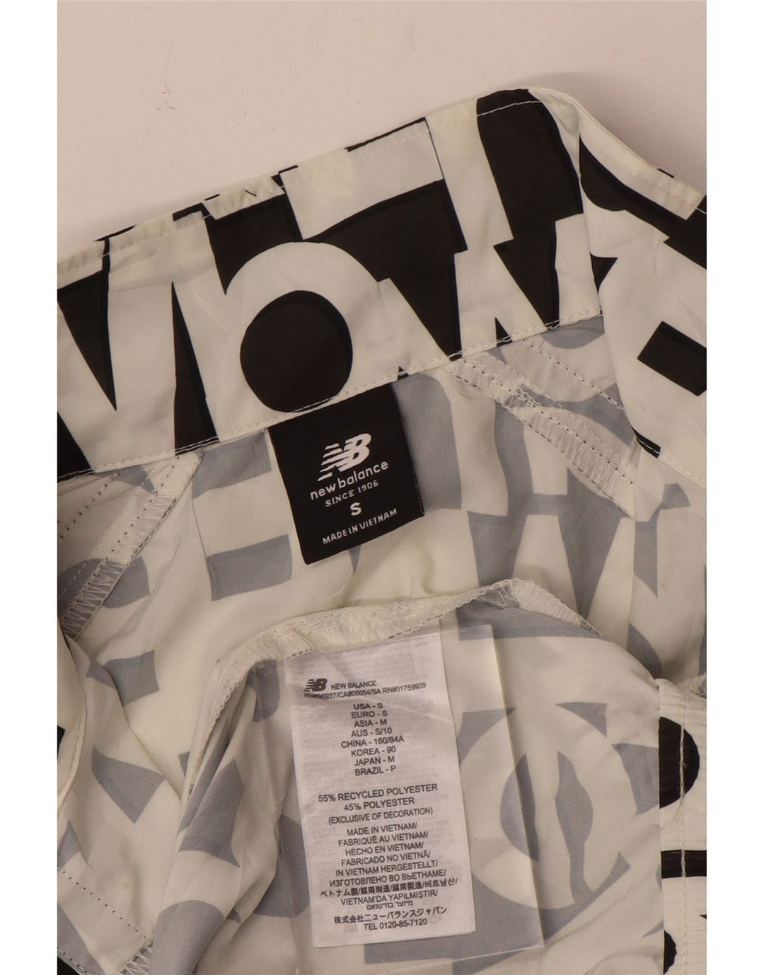 New Balance Veste bomber surdimensionnée graphique pour femme UK 10 Small Blanc