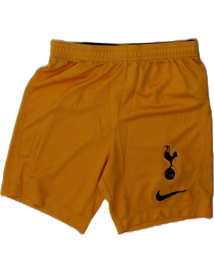 NIKE Boys Tottenham Sport Shorts 8-9 Years Small Yellow Polyester Vintage Nike and Second-Hand Nike from Messina Hembry 