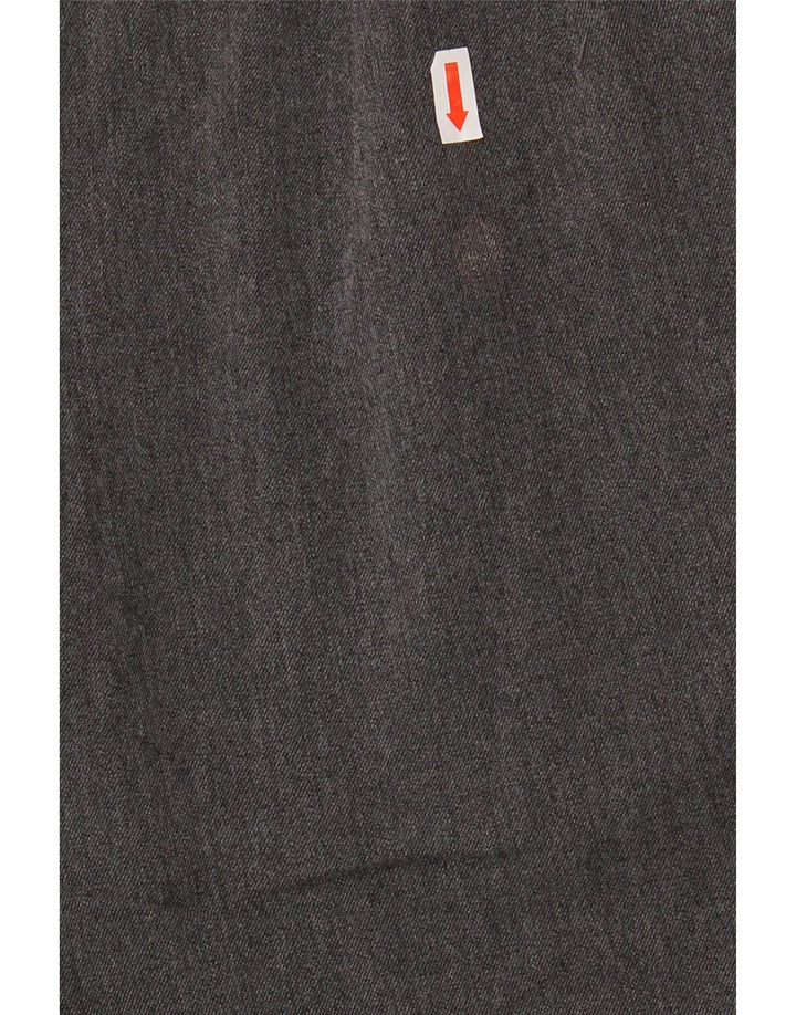 Zara Pantalon de costume court taille haute pour femme Medium W28 L25 Gris Polyester
