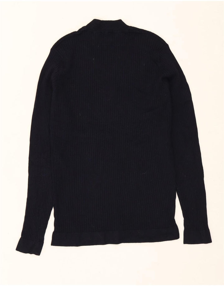 ZARA Womens Turtle Neck Jumper Sweater UK 12 Medium Navy Blue Vintage Zara and Second-Hand Zara from Messina Hembry 