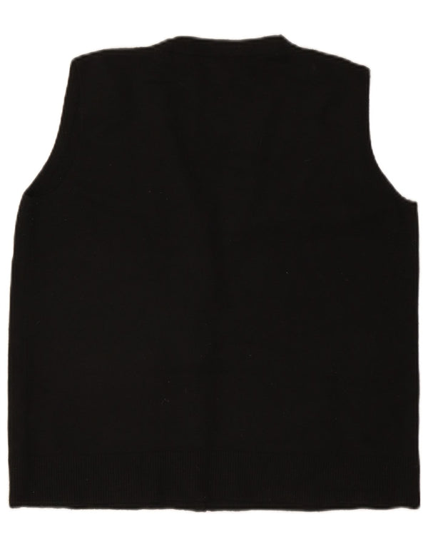 Marks & Spencer Pull cardigan sans manches pour femme UK 12 Noir moyen