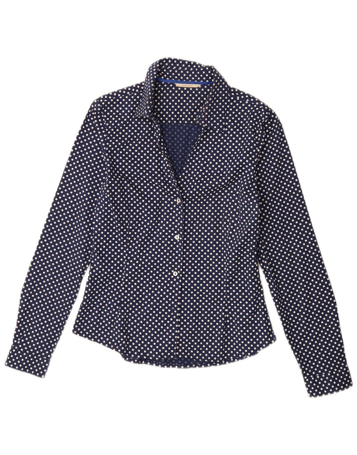 Carrera Femme Chemisier IT 42 Coton Bleu Moyen À Pois