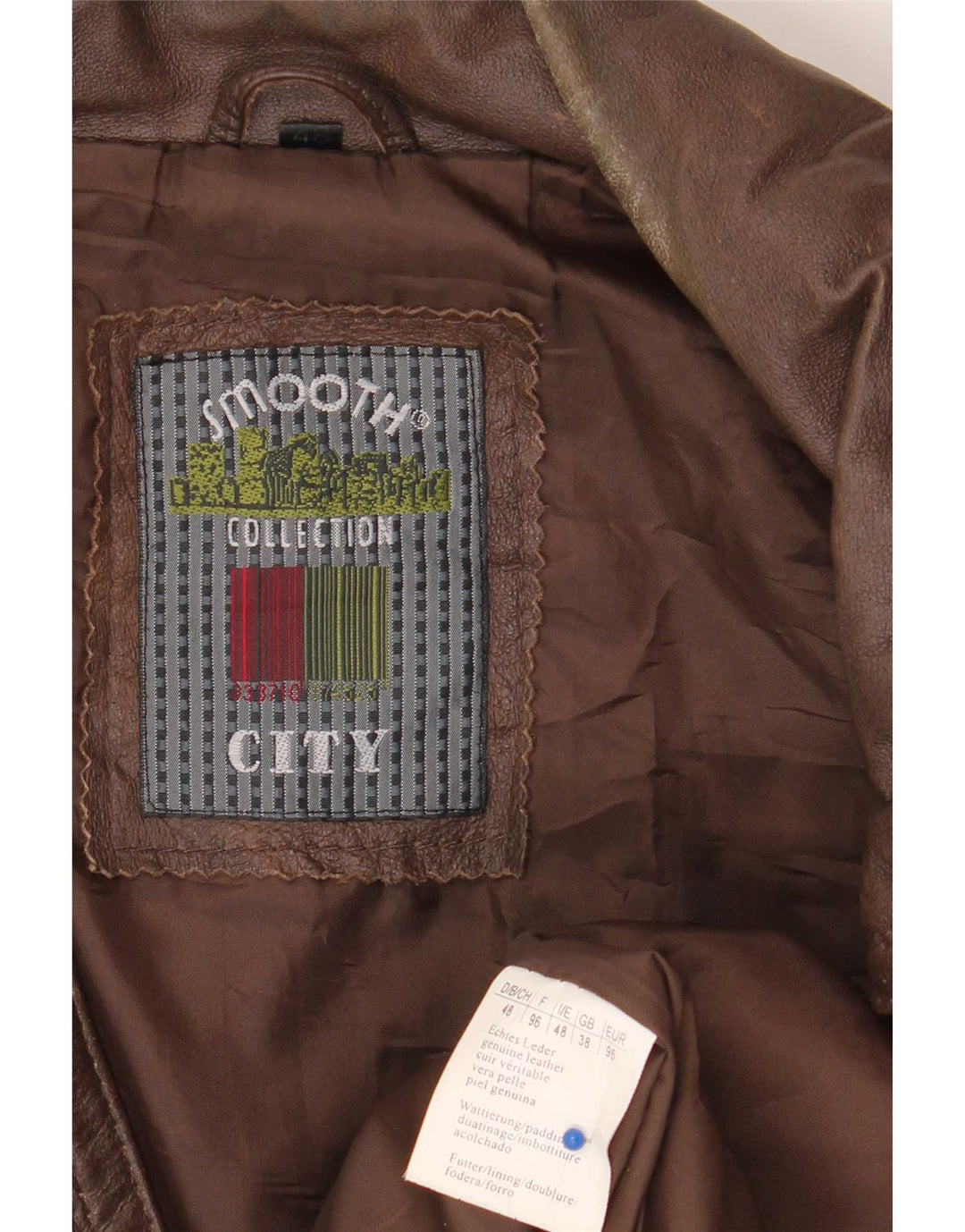 veste en cuir homme vintage IT 48 Marron moyen