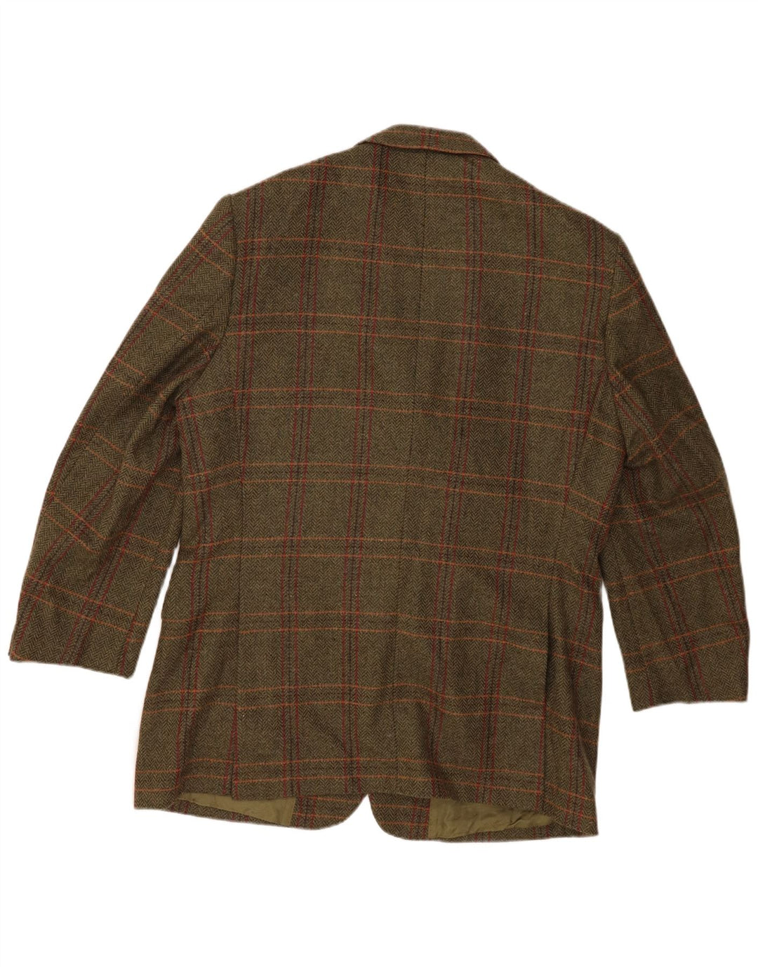 John Hanly&Co Ltd Veste blazer à 3 boutons pour homme IT 54 2XL Kaki à carreaux