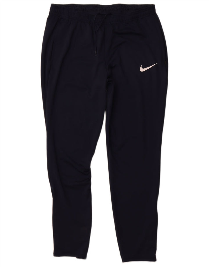 NIKE Pantalon de survêtement Dri Fit Slim Fit pour hommes, grand, bleu marine, polyester