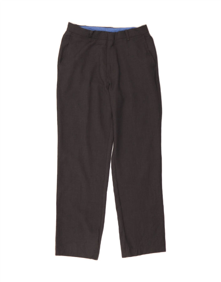 IZOD Boys Straight Suit Trousers 15-16 Years W26 L27 Grey Polyester Vintage Izod and Second-Hand Izod from Messina Hembry 