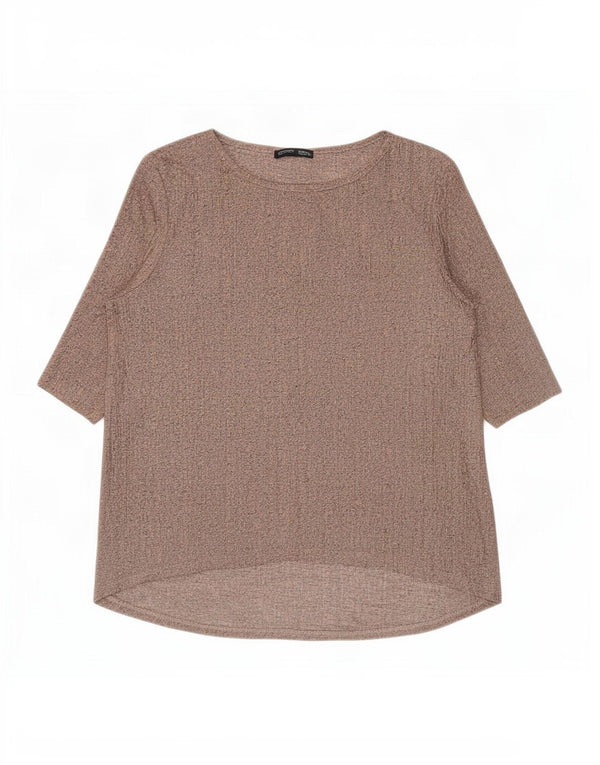 Zara Femme Top Manches 3/4 UK 10 Petit Rose