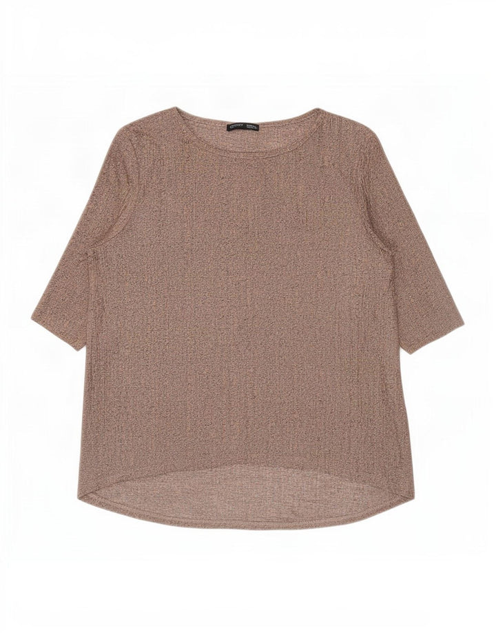 Zara Femme Top Manches 3/4 UK 10 Petit Rose