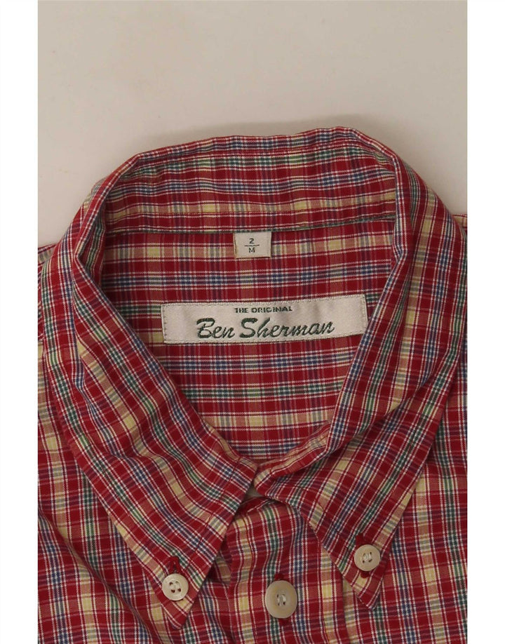 Ben Sherman Chemise Homme Carreaux Rouge Moyen