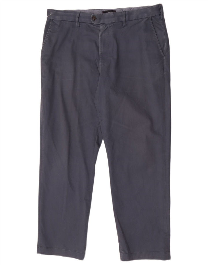 Marks & Spencer Pantalon de costume droit Blue Harbour pour homme W36 L29 Bleu marine