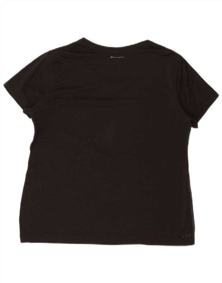 CHAMPION T-Shirt Femme UK 16 Large Noir