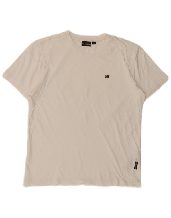 Napapijri T-Shirt Homme Top Petit Blanc Coton