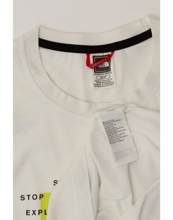 THE NORTH FACE T-shirt graphique pour femme UK 6 XS Blanc