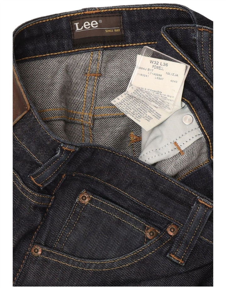 Lee Femme Powell Jean Slim Droit W32 L36 Bleu Marine Coton