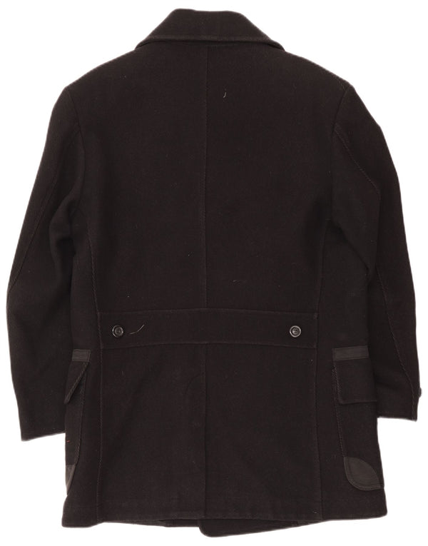 Diesel Manteau à double boutonnage pour homme UK 40 Large Laine noire