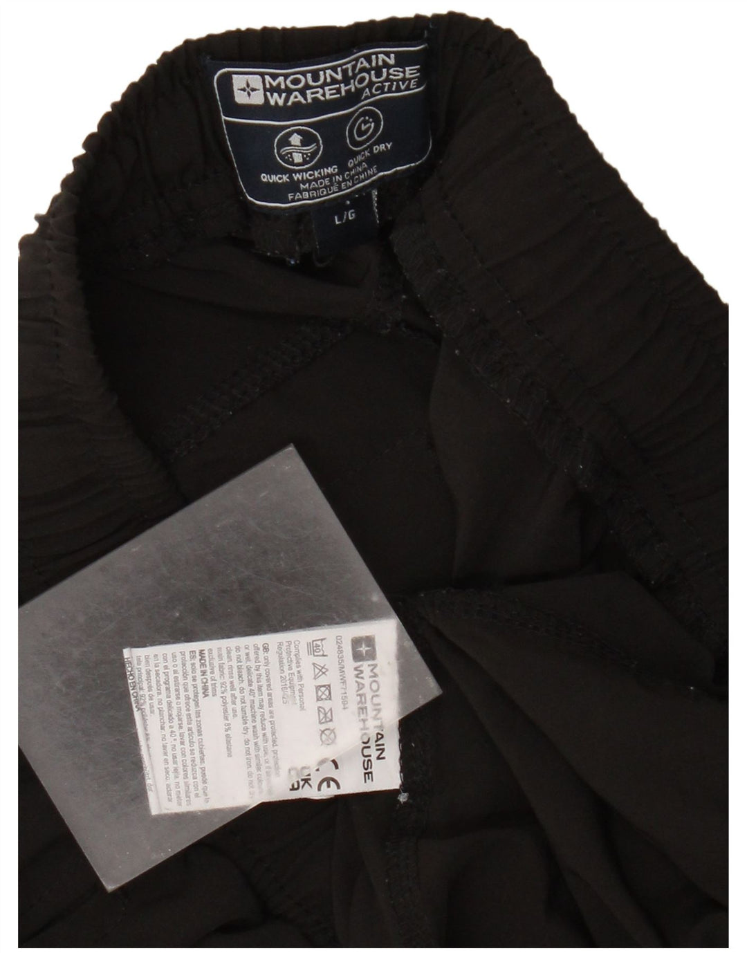 Mountain Warehouse Short de sport pour homme en polyester noir Taille L