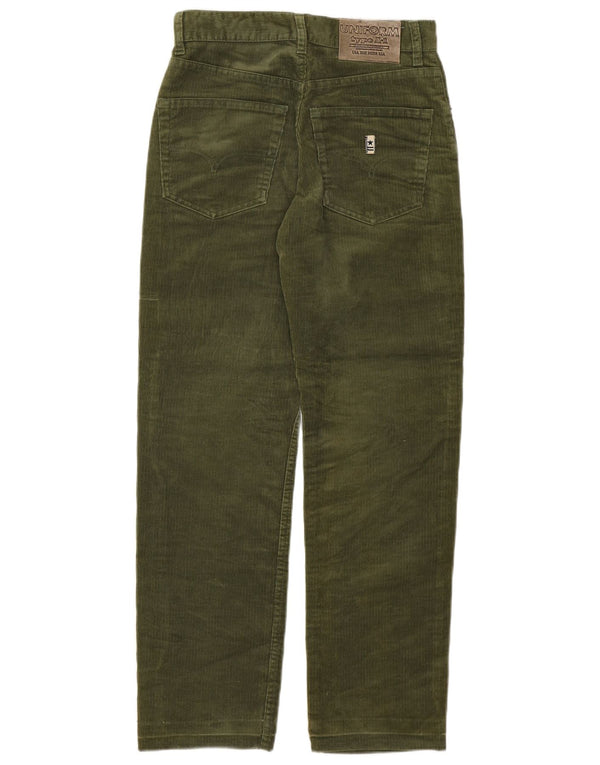 UNIFORM Pantalon Droit Femme Velours Côtelé W29 L28 Coton Kaki
