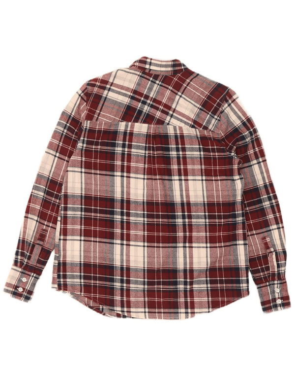 Chemise en flanelle pour femme Mustang EU 34 XS en coton à carreaux bordeaux