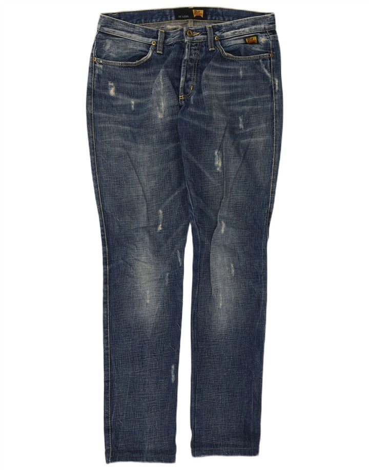 Roy Rogers Jean slim De Luxe effet vieilli pour femme W30 L31 en coton bleu marine