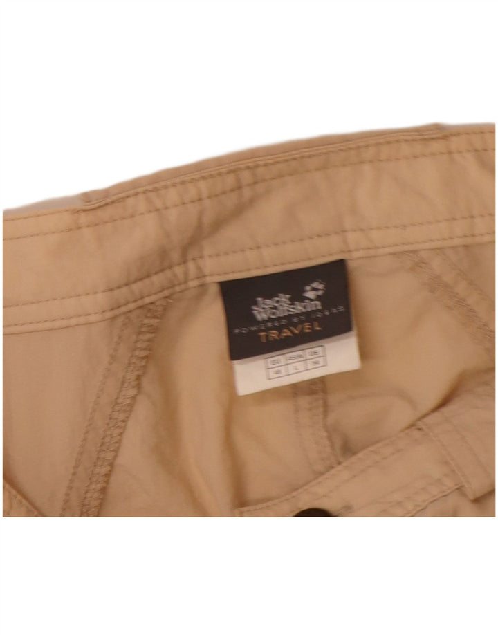 Jack Wolfskin Pantalon cargo coupe-vent pour femme Large W32 L33 Beige