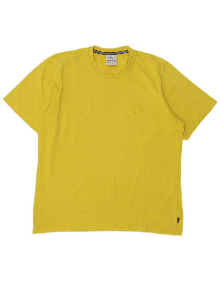Adidas T-Shirt Homme Haut Large Jaune Coton
