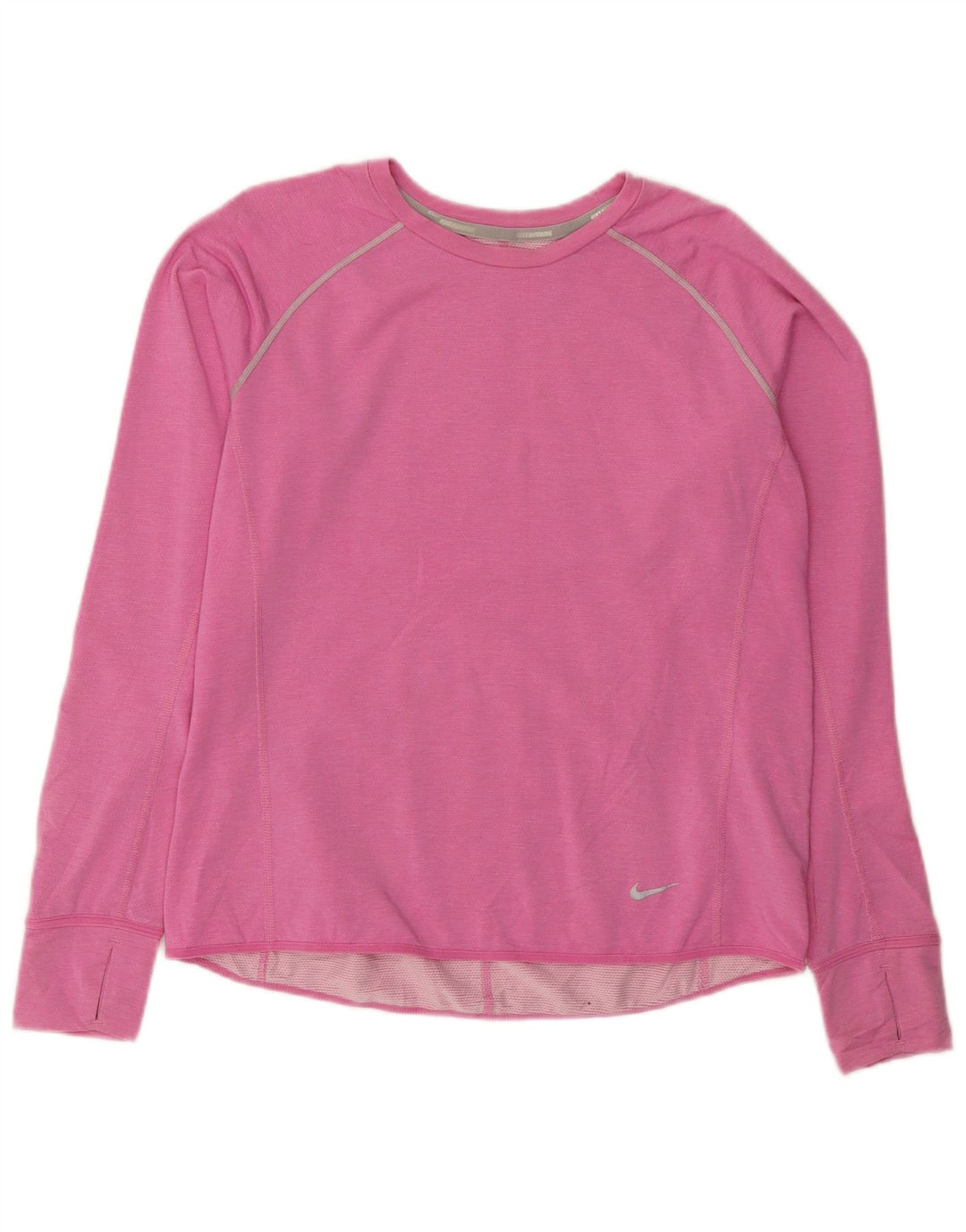 NIKE Haut Dri Fit à manches longues pour femme UK 18 XL Rose Lyocell