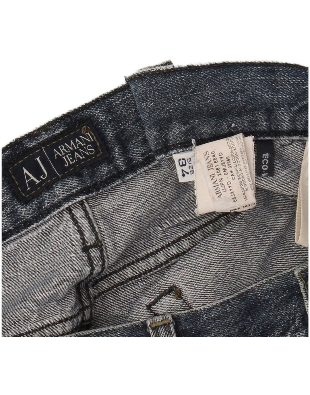 Armani Jean droit homme W34 L28 bleu marine coton