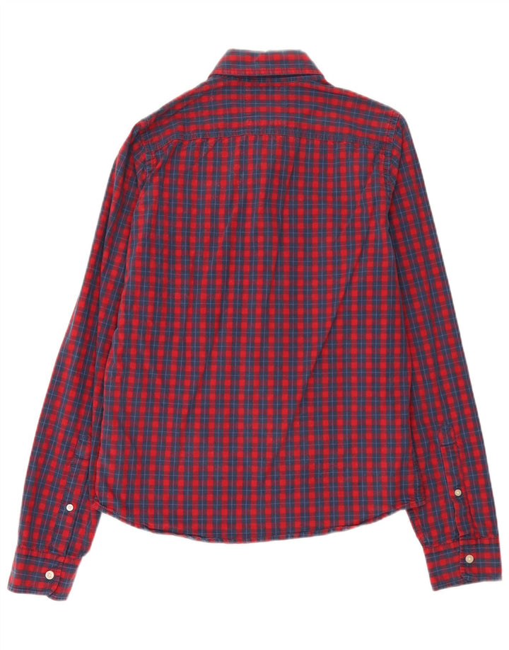 Hollister Chemise Homme Rouge Moyen Carreaux Coton