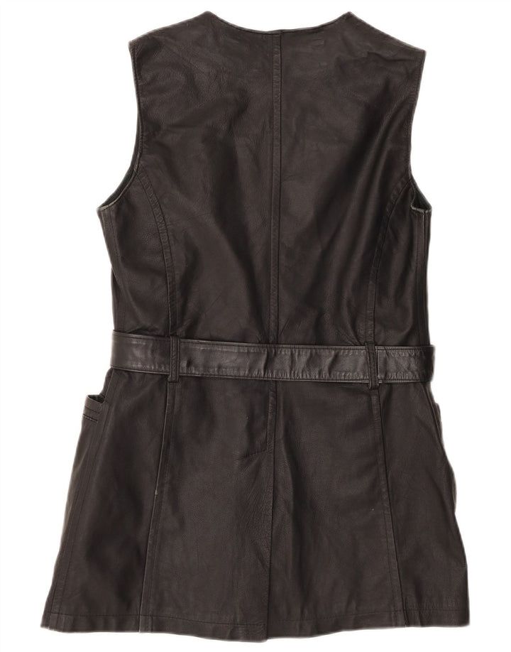 Oltremoda Gilet en cuir femme IT 42 cuir noir moyen