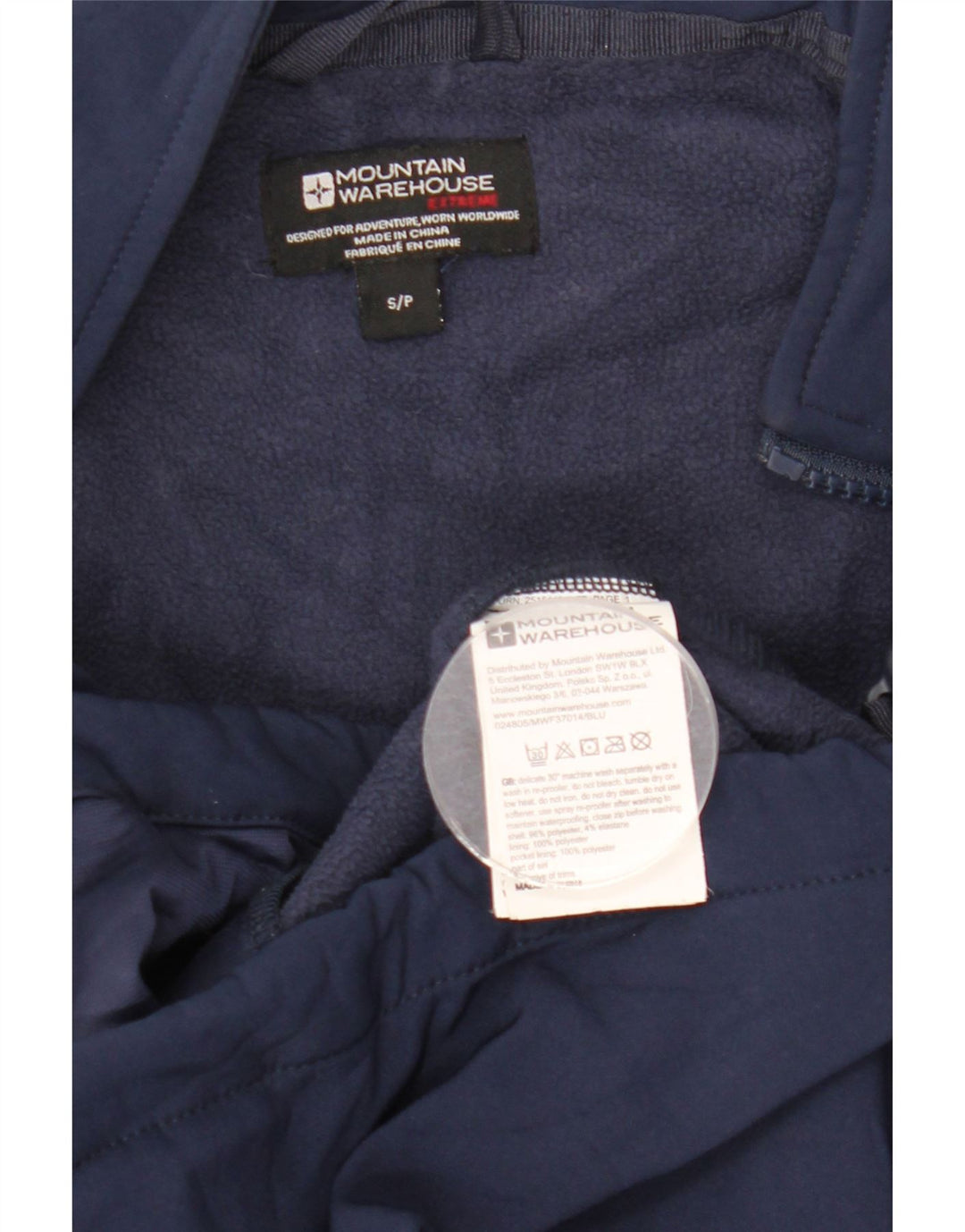 Mountain Warehouse Veste coupe-vent pour homme UK 36 Small Bleu marine Polyester