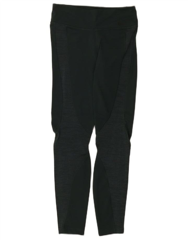NIKE Legging Dri Fit pour femme UK 12 Nylon vert moyen