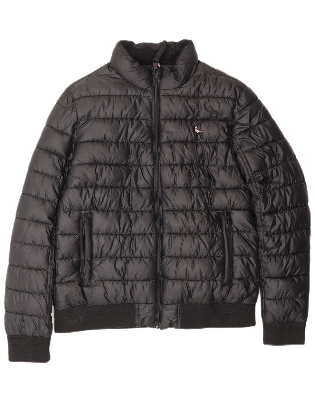 JACK WILLS Veste matelassée pour femme UK 12 Medium Noir Polyester