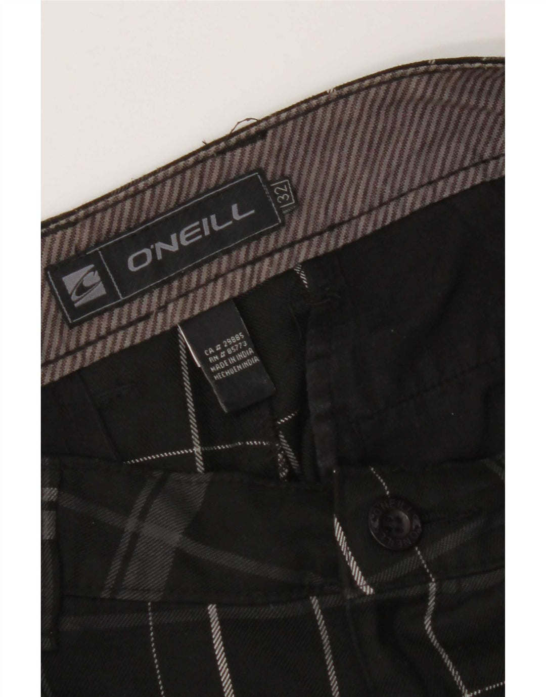 O'Neill Short Chino Femme W32 Medium Black Check Polyester