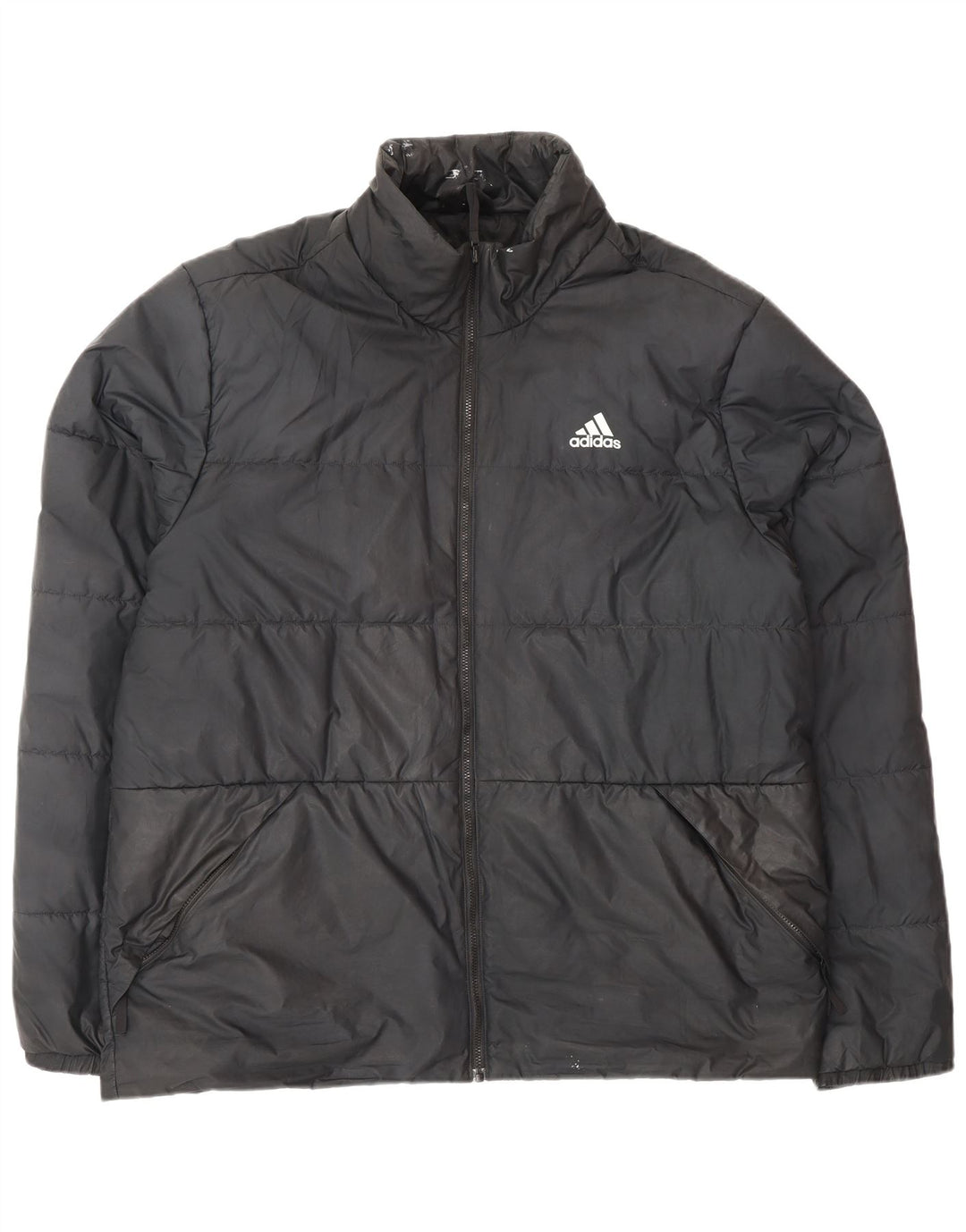 ADIDAS Veste matelassée pour hommes UK 40 Large Noir Polyester