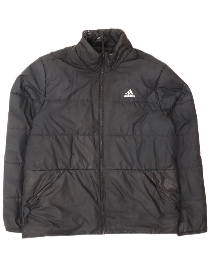 ADIDAS Veste matelassée pour hommes UK 40 Large Noir Polyester