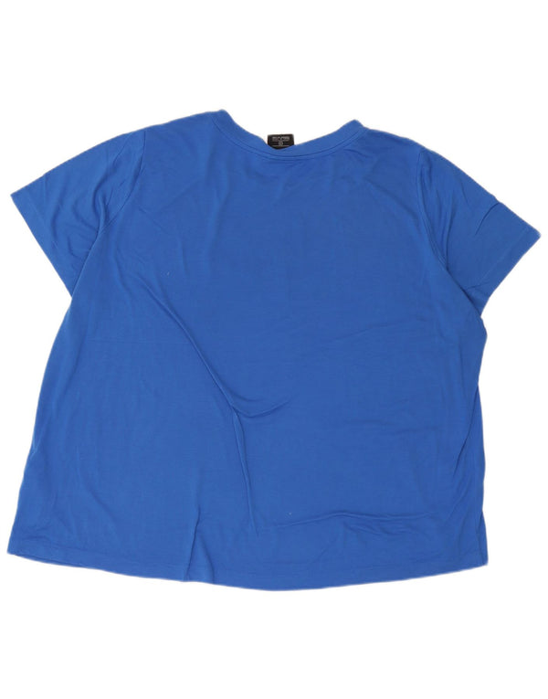 Nike T-shirt graphique pour femme UK 22 3XL Bleu Polyester