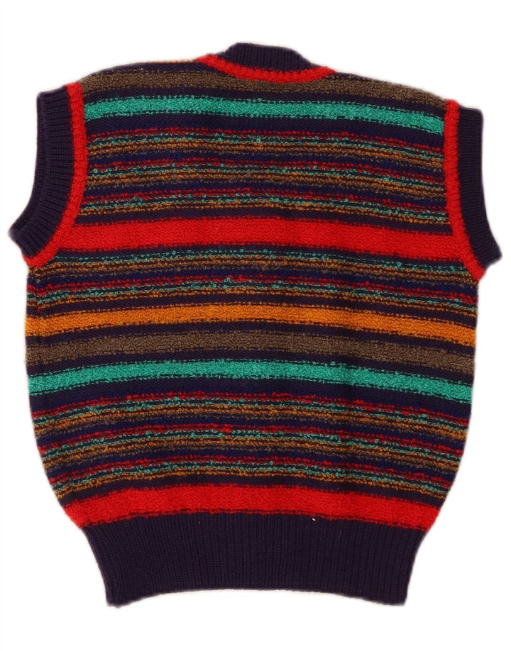 Brian Scott Femmes Crop Cardigan Pull EU 38 Moyen Multicolore Rayé