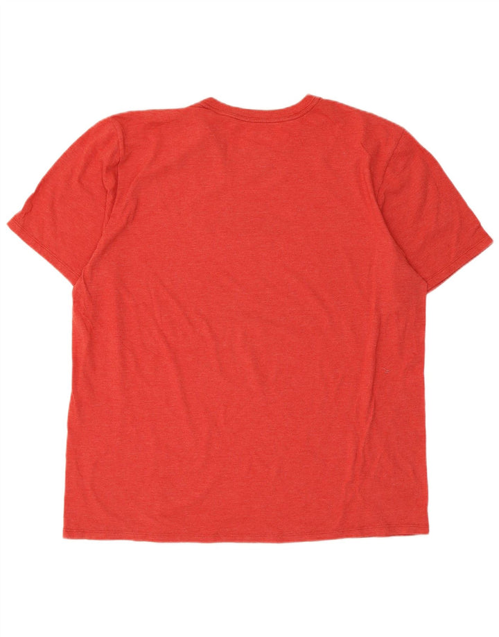 Hurley Mens Graphic T-Shirt Top Large Rouge Polyester