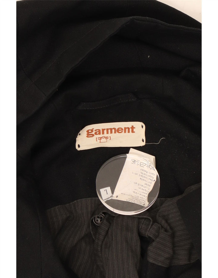 VINTAGE Manteau à capuche pour homme UK 40 Grand acétate noir