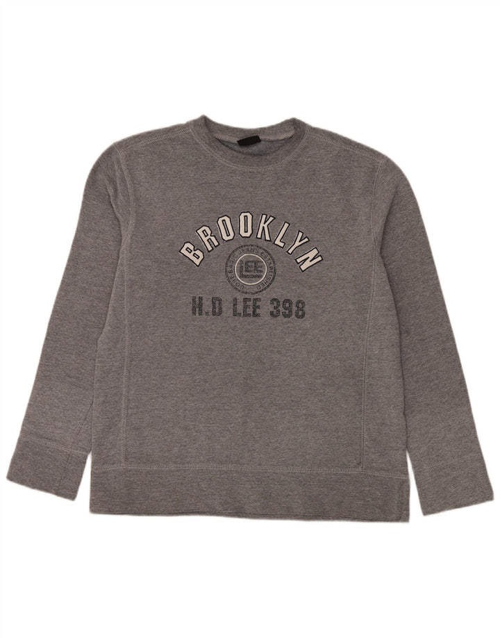 Lee Sweat-Shirt Brooklyn Graphic Homme Gris Moyen
