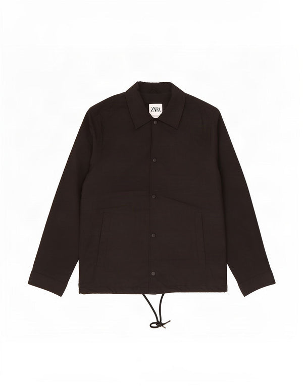 Zara Mens Bomber Jacket UK 36 Petit Noir Polyester