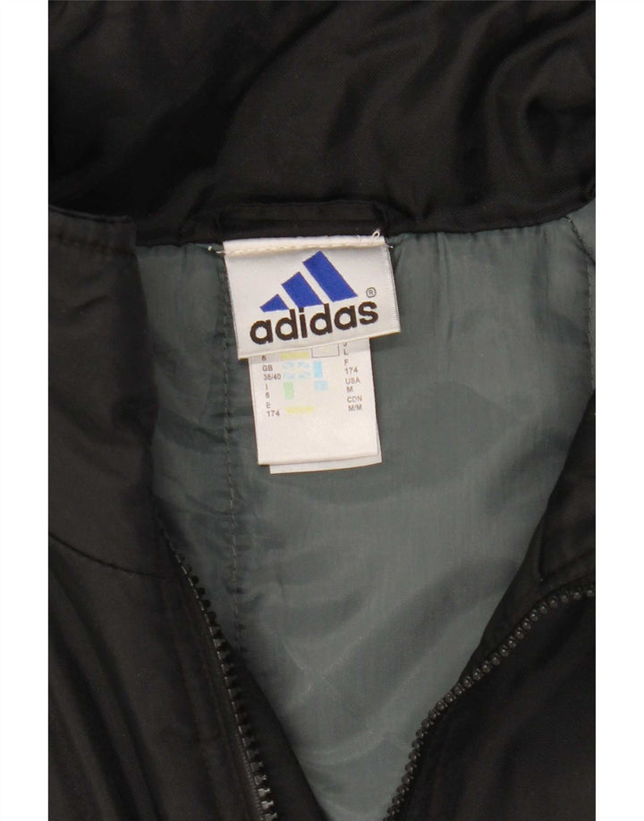 Adidas Veste matelassée à capuche graphique pour hommes UK 38/40 Polyester noir moyen