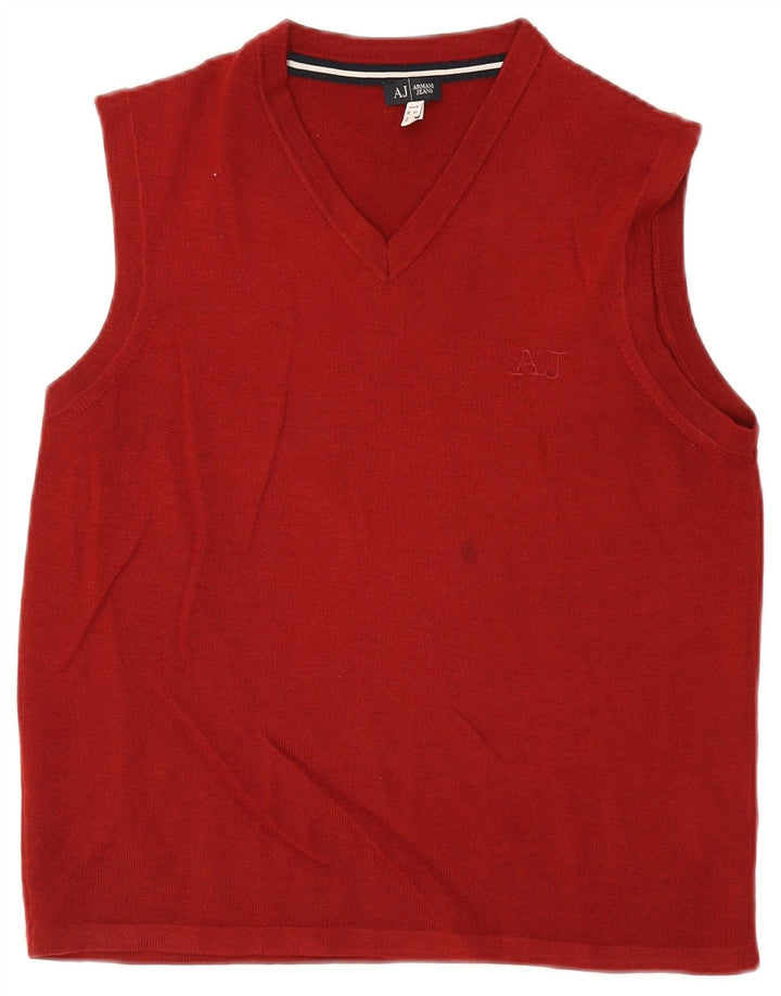 Armani Jeans Débardeur pour homme en laine vierge marron moyen