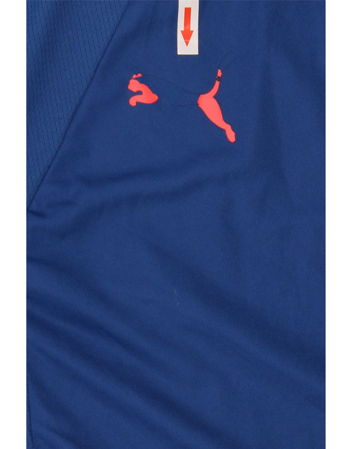 PUMA T-Shirt Homme Haut Large Bleu Colorblock Polyester